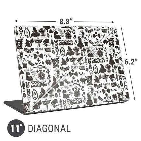 Disney Alice in Wonderland (animated) Silhouette Pattern Universal Laptop 11in (8.8 x 6.2in) Skin